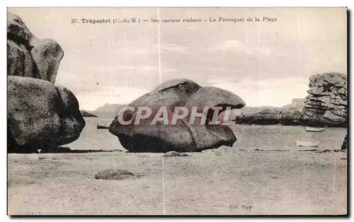 Ansichtskarte AK Tregastel Ses curieux rochers Le Perroquet de la Plage