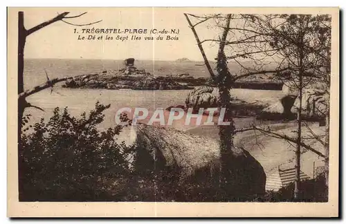 Ansichtskarte AK Tregastel Plage Le De et les Sept I les vus du Bois