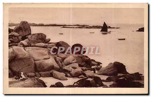 Ansichtskarte AK Tregastel Les Rochers De La Baie