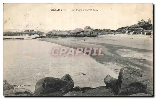 Cartes postales Tregastel Le Plage a maree basse