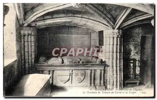 Ansichtskarte AK Guerande Interieur de l Eglise Le Tombeau de Tristan de Carne et la Crypte