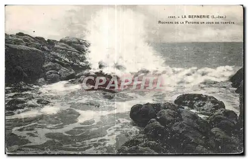 Cartes postales La Bernerie Rochers De La Patorie un jour De Tempete