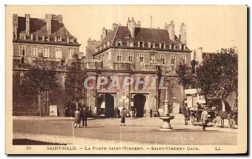 Cartes postales Saint Malo La porte saint Vincent Saint Vincent Gate