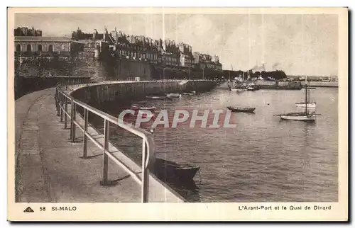 Ansichtskarte AK St Malo L Avant Port et le Quai de Dinard