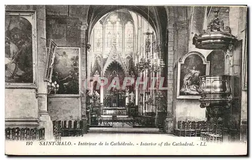 Ansichtskarte AK Saint Malo Interieur de la Cathedrale Interior of the Cathedral