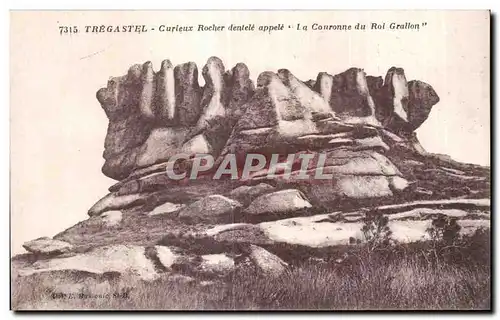 Cartes postales Tregastel Curieux Rocher dentele appele La Couronne du Roi Grallon