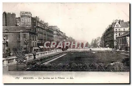 Ansichtskarte AK Rennes Les Jardin Sur la Vilaine