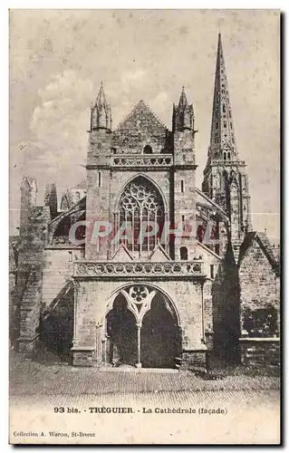 Cartes postales Treguier La Cathedrale (facade)