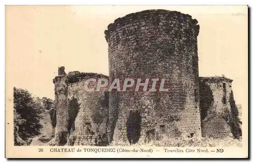 Cartes postales Chateau deTonquedec (Cote du Nord) Tourelles Cote Nord