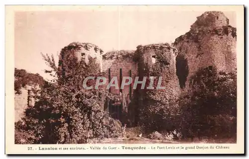 Ansichtskarte AK Lannion et ses environs Vallee du Guer Tonquedec Le Pont Levis et le grand Donjon du Chateau