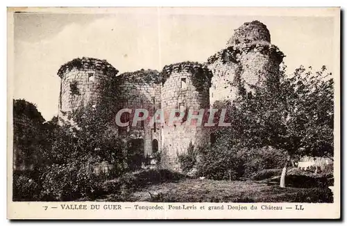 Cartes postales Vallee du Guer Tonquedec Pont Levis et le grand Donjon du Chateau