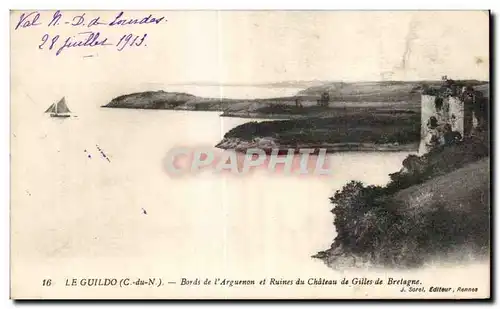 Cartes postales Le Guildo Bords de l Arguenon et Ruines Chateau de Gilles de Breiagne