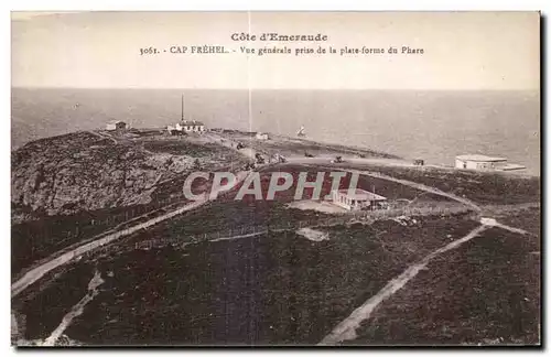 Cartes postales Cote d Emeraude Cap Frehel Vue generale Prise de la Plate forme du Phare