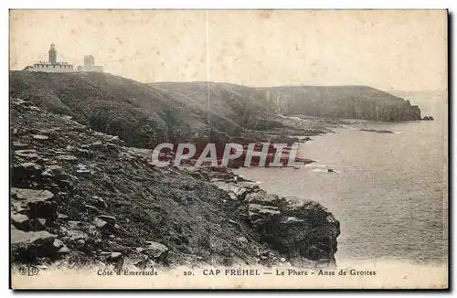 Ansichtskarte AK Cote d Emeraude Cap Frehel Le phare Anse de Grottes