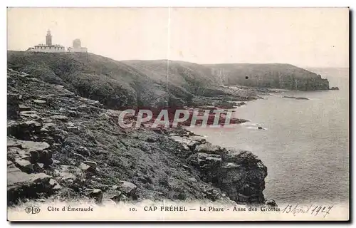 Ansichtskarte AK Cap Frehel Le Phare Anse des Grottes