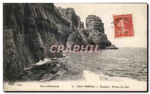 Cartes postales Cote d Emeraude Cap Frehel Rochers Pointe du Cap