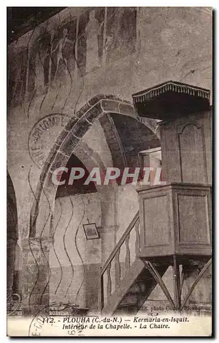 Cartes postales Plouha Kermaria en Isquit Interieur de la Chapelle La Chaire