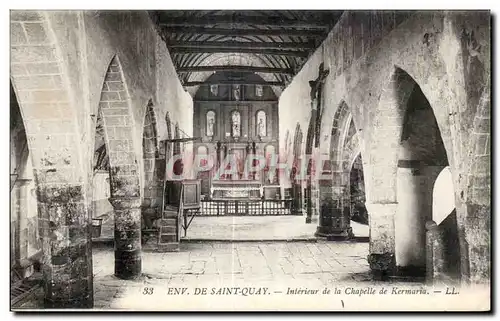 Cartes postales Environs de Saint Quay Interieur de la Chapelle de Kermaria