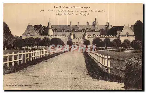 Cartes postales La Bretagne Pittoresque Chateau de Bien Assis Entre Erquy et le Val Andre