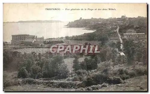 Cartes postales Trestraou Vue generale de la Plage et des Deux Hotels