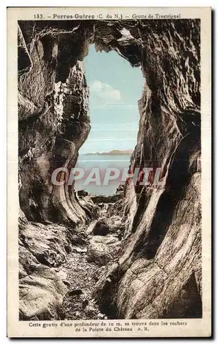 Ansichtskarte AK Cette grotte d une Profondeur da trouve dans les rochers de la Pointe du Chateau Perros Guirec