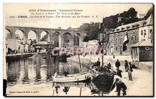 Cartes postales Dinan La Port et le Vidue The Harbour and the Viduct Cote d Emerald Coast