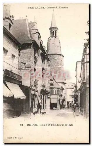 Cartes postales Bretagne Dinan Tour et Vue de l Horloge