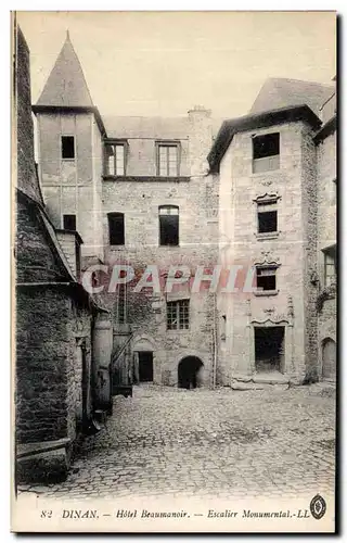 Cartes postales Dinan Hotel Beaumanoir Escalier Monumental