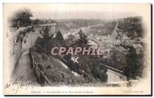 Ansichtskarte AK Dinan Vue Generale et la Tour Saint Catherine