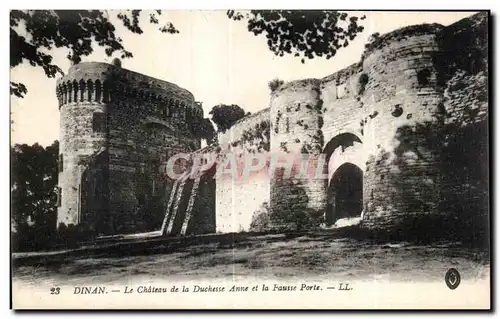 Cartes postales Dinan Chateau de la Duchesse Anne et la Fausse Porte