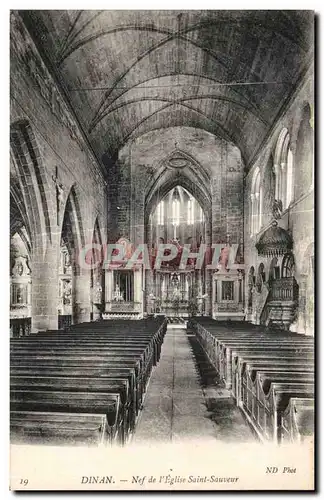 Cartes postales Dinan Nef de L Eglise Saint Sauveur