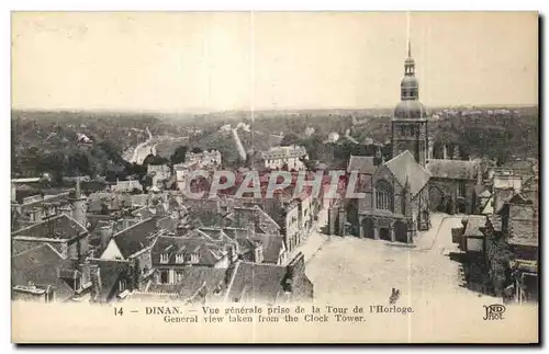 Ansichtskarte AK Dinan Vue Generale prise de la Tour de I Horloge General view taken from the Clock Tower