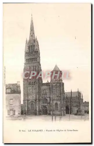 Cartes postales Le Folgoet Facade de I Eglise de Notre Dame