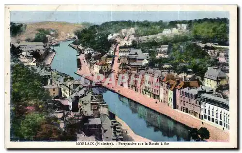 Ansichtskarte AK Morlaix (Finistere) Perspective sur le Bassin a flot