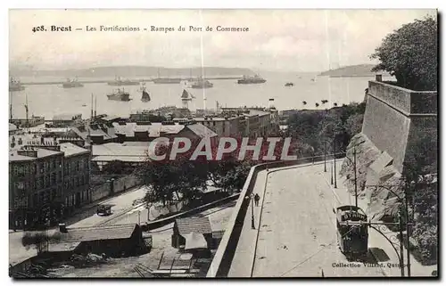 Ansichtskarte AK Brest Les Fortifications Rampes du Port de Commerce