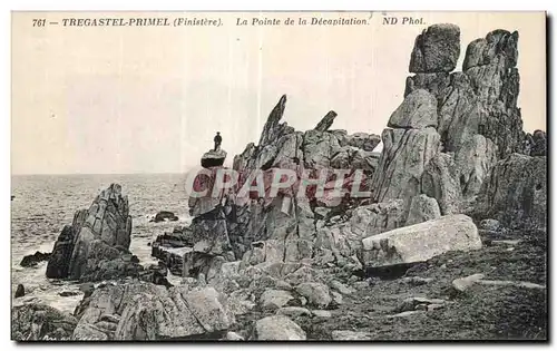 Ansichtskarte AK Tregastel Primel (Finistere) La Pointe de la Decapitation