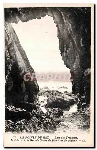 Ansichtskarte AK La Pointe Du Raz Baie des Trepasses Interieur de la Grande Grotte de