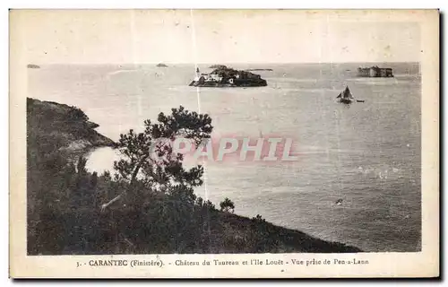 Cartes postales Carantec (Finistere) Chateau du Taureau ou fut enferme De la Chalotais en et Blanqui en