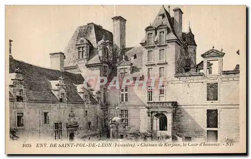 Cartes postales De Saint Pol De Leon (Finistere) Chateau de Kerjean le Cour d honneur