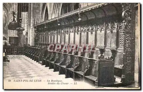 Cartes postales Saint Pol De Leon La Basilique Stailes du Choeur