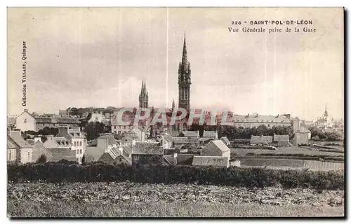 Cartes postales Saint Pol De Leon Vue Generale prise de la Gare