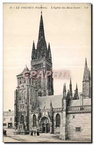 Cartes postales Le Folgoet (Finistere) L Eglise des Deux Tours