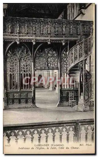 Cartes postales Lambader (Finistere) Interieur de I Eglise le Jube Cote du Choeur