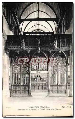 Ansichtskarte AK Lambader (Finistere) Interieur de I Eglise le Jube Cote du Choeur