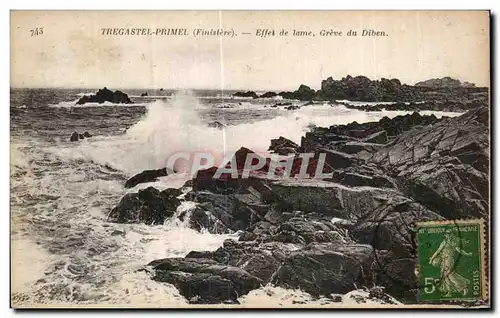 Ansichtskarte AK Tregastel Primel (Finistere) Effet de lame Greve du Diben