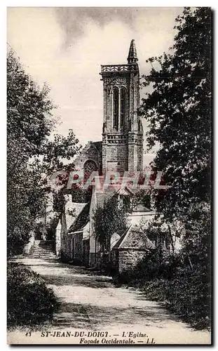 Cartes postales St Jean Du Doigt L Eglise Facade Occidentale