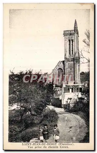 Cartes postales Saint Jean Du Doigt (Finistere) Vue prise du chemin Creux Enfants