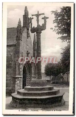 Ansichtskarte AK Lampaul (Finistere) Le Calvaire et le Porche