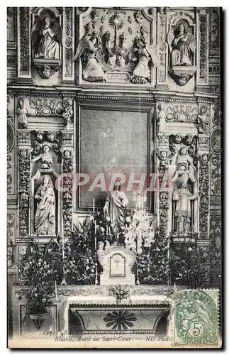 Ansichtskarte AK Saint Thegonnec (Finistere) Retable Autel du Sacre Coeur