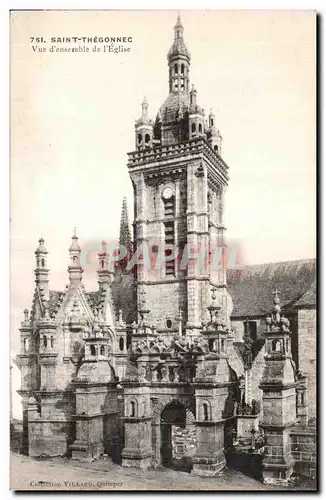 Cartes postales Saint Thegonnec Vue d ensemble de I Eglise